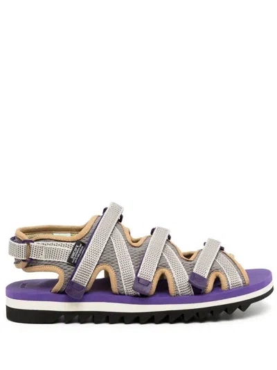 Suicoke Zip-ab Sandalen Mit Cut-outs In Purple