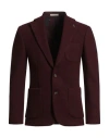 Suit Sartoria Man Blazer Burgundy Size 48 Polyester, Wool In Red