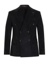 Suit Sartoria Man Blazer Midnight Blue Size 42 Cotton In Black