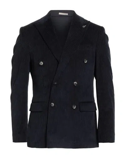 Suit Sartoria Man Blazer Navy Size 38 Cotton In Blue