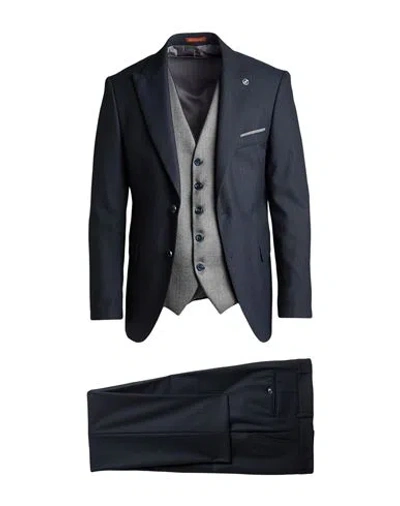 Suit Sartoria Man Suit Midnight Blue Size 44 Polyester, Wool, Elastane