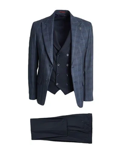 Suit Sartoria Man Suit Midnight Blue Size 46 Wool, Viscose, Polyester