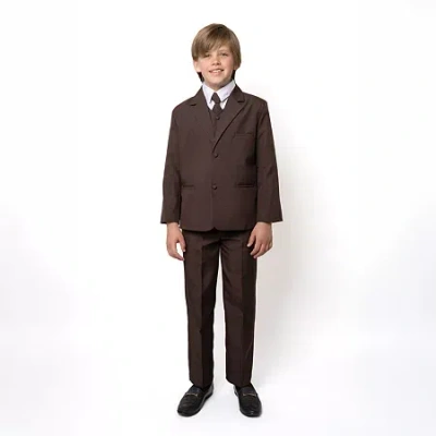 Suit The Boyz Little & Big Kid Boys 5-pc. Suit Set In Brown