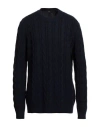 Suite 191 Man Sweater Navy Size 48 Merino Wool In Blue