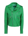 Suite 22 Woman Jacket Green Size 6 Leather