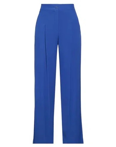 Suite51 Woman Pants Bright Blue Size 10 Polyester, Elastane