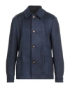 Suithomme Man Coat Midnight Blue Size 44 Polyester, Elastane