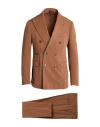 Suithomme Man Suit Brown Size 44 Polyester, Viscose, Elastane In Brown