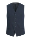 Suithomme Man Tailored Vest Midnight Blue Size 40 Polyester, Virgin Wool, Cotton, Elastane In Blue