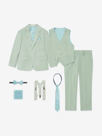 Suitlab Kids'  Boys 7 Piece Suit Set In Green