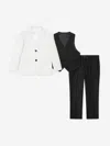 Suitlab Boys Tuxedo 3 Piece Suit Set In Black