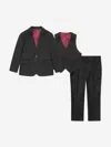Suitlab Boys Tuxedo 3 Piece Suit Set In Black