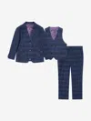 Suitlab Boys Tuxedo 3 Piece Suit Set In Blue
