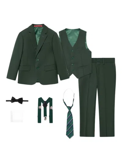 Suitlab Kids' Three-piece Suit In Green