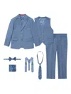 Suitlab Boys 7 Piece Suit Set In Blue