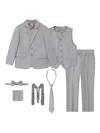 Suitlab Boys 7 Piece Suit Set In Gray