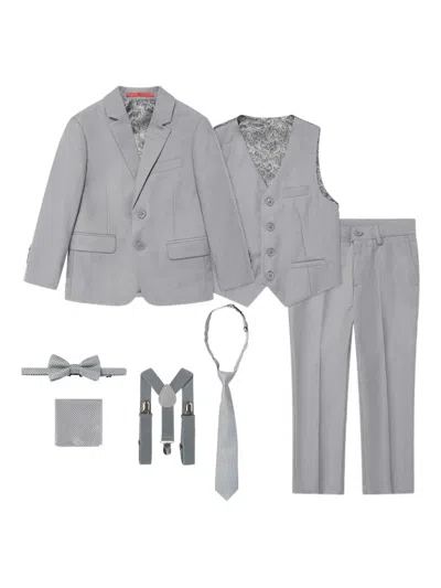 Suitlab Kids' Three-piece Suit Set In Gray