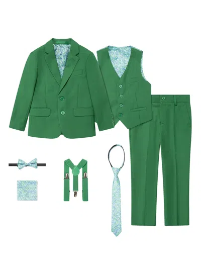 Suitlab Kids' Three-piece Suit Set In Green