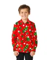 Suitmeister Big Boys Christmas Trees Stars Long Sleeves Shirt In Red
