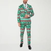 Suitmeister Christmas Nordic Mens 3-pc. Suit Set In Green