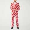 Suitmeister Hearts Mens 3-pc. Suit Set In Red