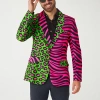 Suitmeister King Of The Jungle Mens Slim Fit Blazer In Multi