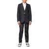 Suitmeister Big Boys Gangster Halloween Suit Including Blazer, Pants And Clip-on-tie In Black
