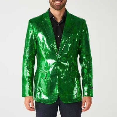 Suitmeister Sequins Mens Slim Fit Blazer In Green