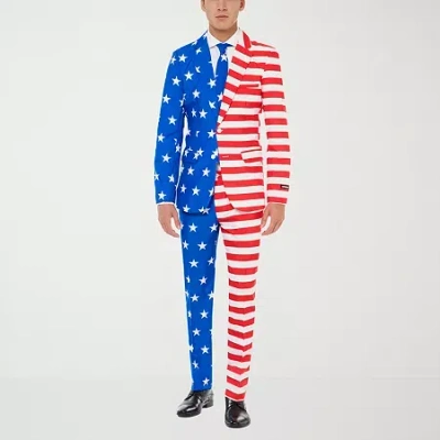 Suitmeister Usa Flag Mens 3-pc. Suit Set In Multi