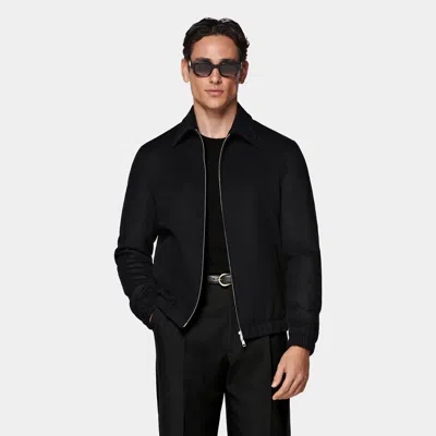 SUITSUPPLY BLACK BOMBER JACKET