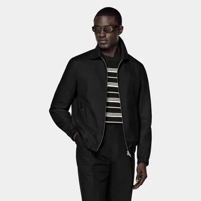 Suitsupply Black Bomber Jacket