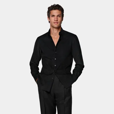 Suitsupply Black Corduroy Shirt