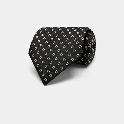 Suitsupply Black Graphic Tie