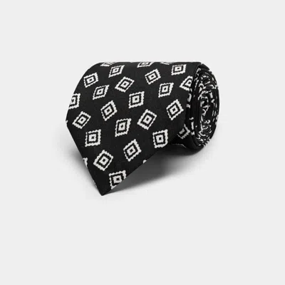 Suitsupply Black Graphic Tie