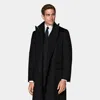 Suitsupply Black Overcoat In Black