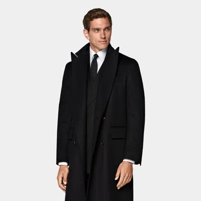 Suitsupply Black Overcoat