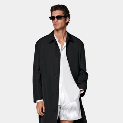 Suitsupply Black Overcoat