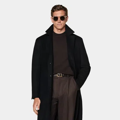 Suitsupply Black Overcoat