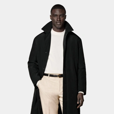 Suitsupply Black Padded Overcoat