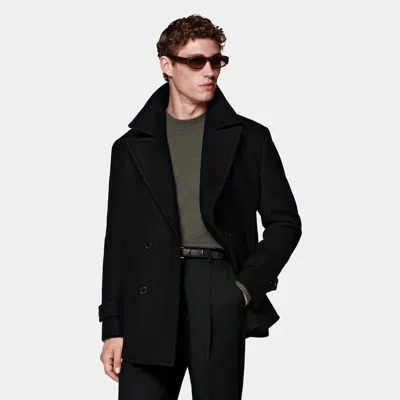 Suitsupply Black Peacoat