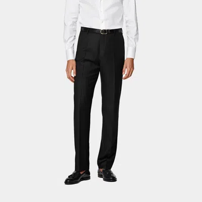 Suitsupply Black Perennial Straight Leg Suit Trousers