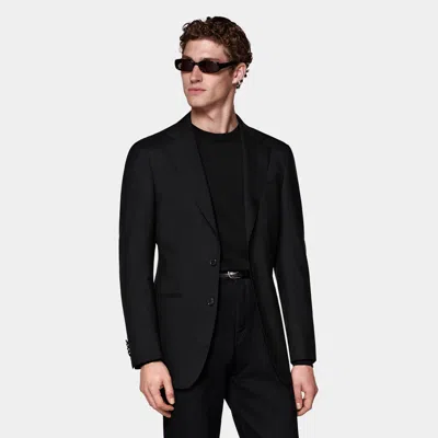 Suitsupply Black Perennial Tailored Fit Havana Suit Jacket
