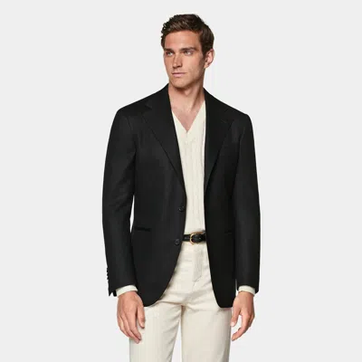 Suitsupply Black Relaxed Fit Roma Suit Jacket