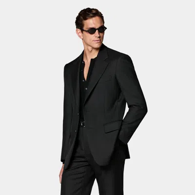 Suitsupply Black Relaxed Fit Roma Suit