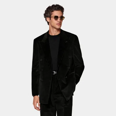 Suitsupply Black Relaxed Fit Roma Suit In Multi