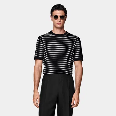 Suitsupply T-shirt Rundhals Kurzarm Schwarz In Black