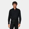 Suitsupply Dark Brown Poplin Extra Slim Fit Shirt