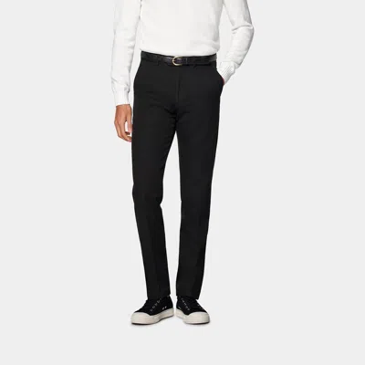 Suitsupply Black Slim Leg Straight Chinos