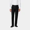 Suitsupply Black Slim Leg Straight Tuxedo Pants
