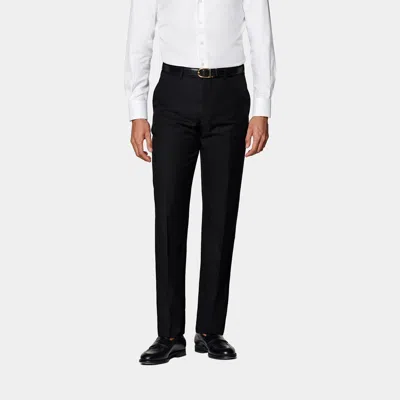 Suitsupply Black Brescia Tuxedo Pants